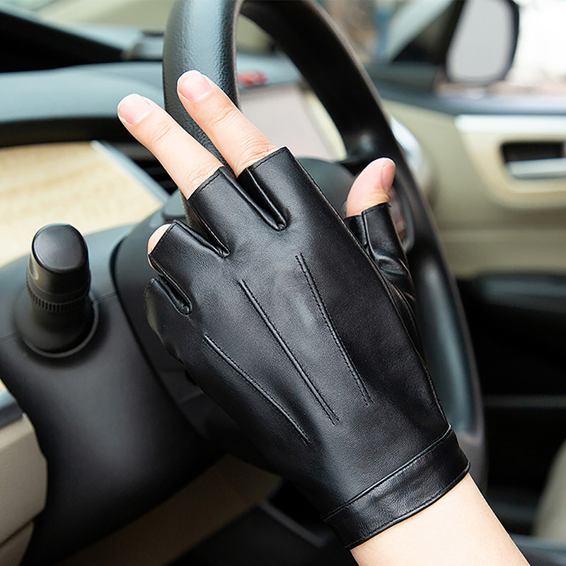 1 par de luvas masculinas sem  - Leather Driving Glove avaliação e preço