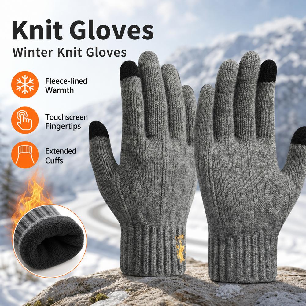 Luvas de inverno de malha, com - Wool Glove Lined avaliação e preço